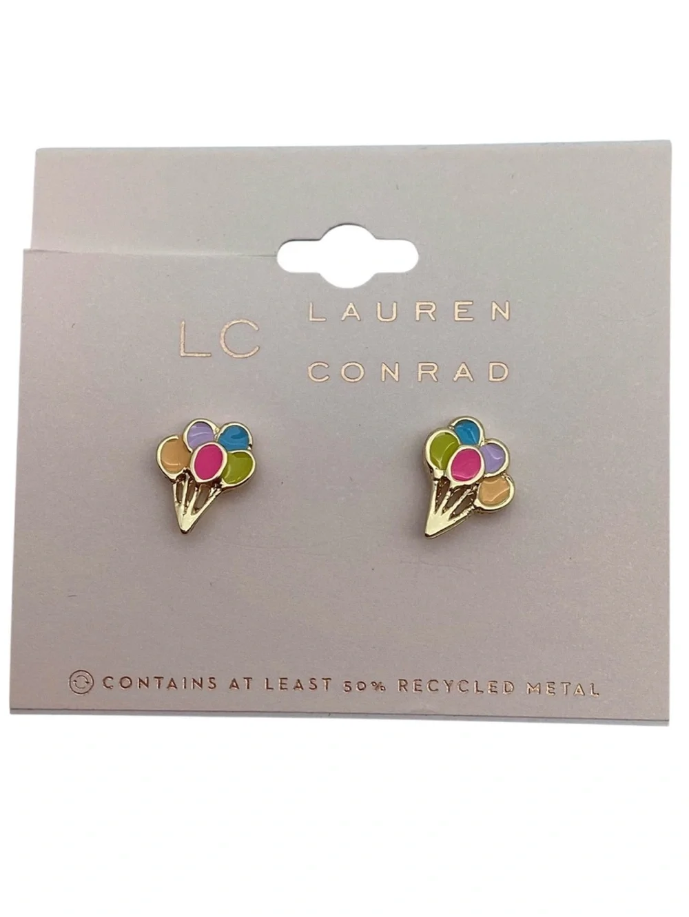 LC Lauren Conrad Gold-Tone Balloon Stud Earrings (NWT)